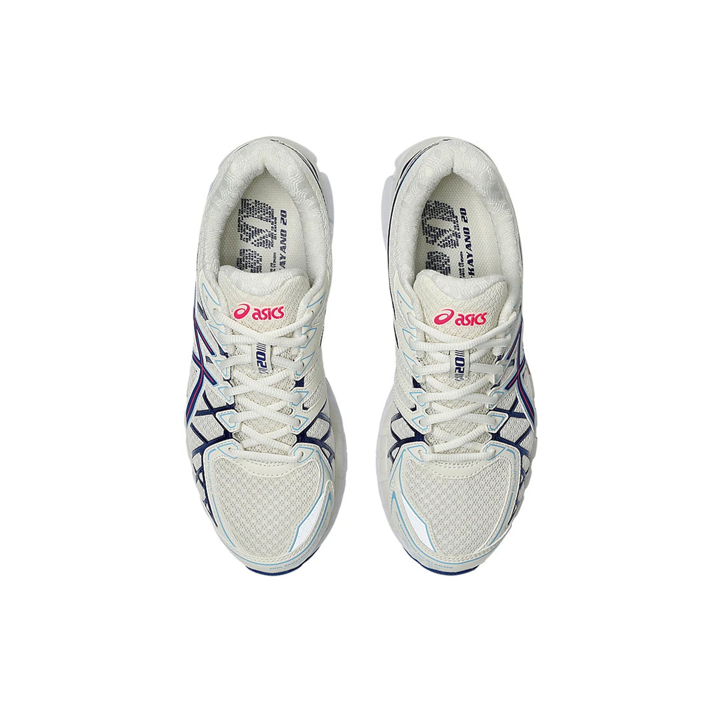 ASICS Gel Kayano 20 Cream Blue Red back